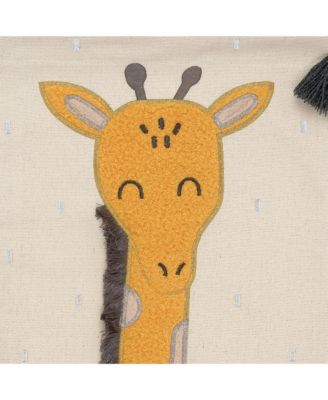 Baby Giraffe Canvas Banner Nursery Wall Art / Wall Hanging - Yellow