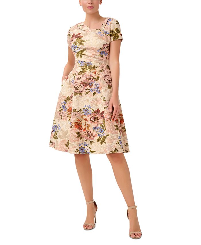 Macy's fit and flare cocktail dress hot sale
