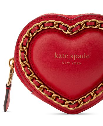 kate spade new york Amour Puffy Smooth Leather 3D Heart Coin Purse - Macy's