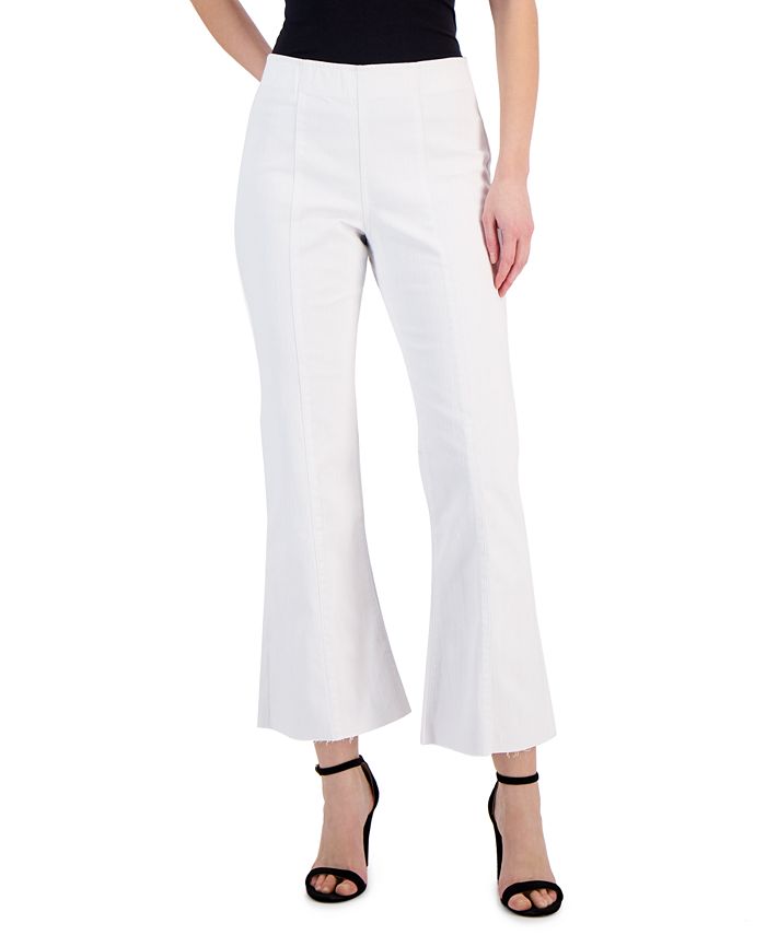 Women's High-Rise Pull-On Flared Cropped Jeans, Created for Macy's