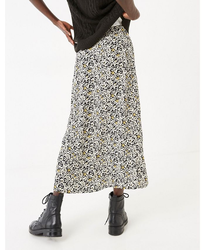 FatFace Marley Mono Floral Midi Skirt - Women's - Macy's