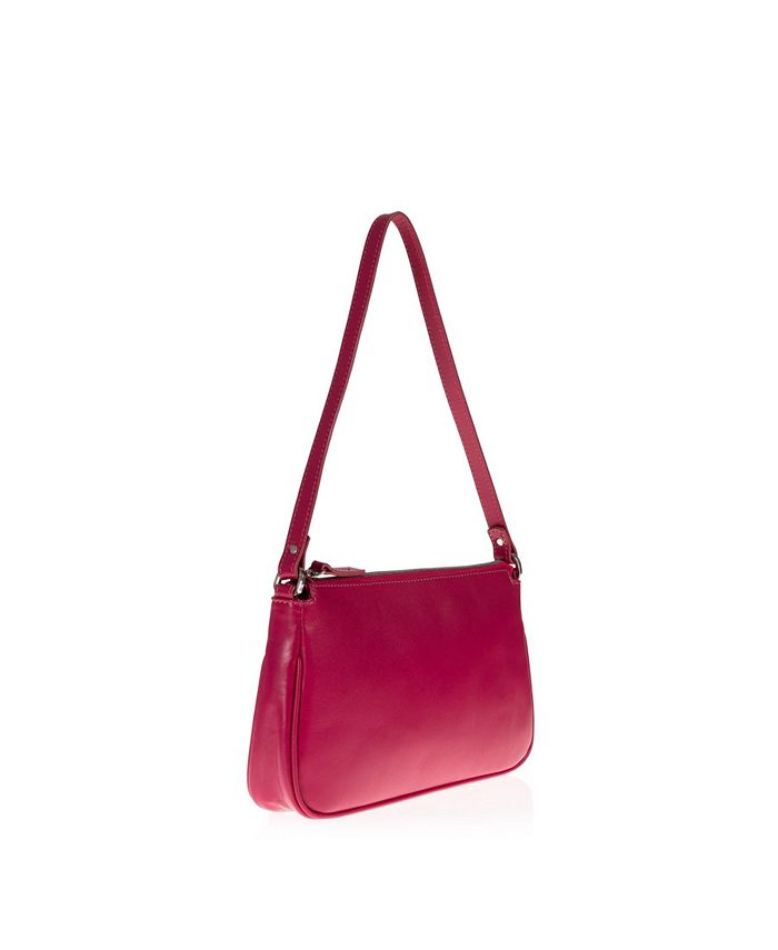 Joanna Maxham Leather Baguette (Dark Pink) - Macy's