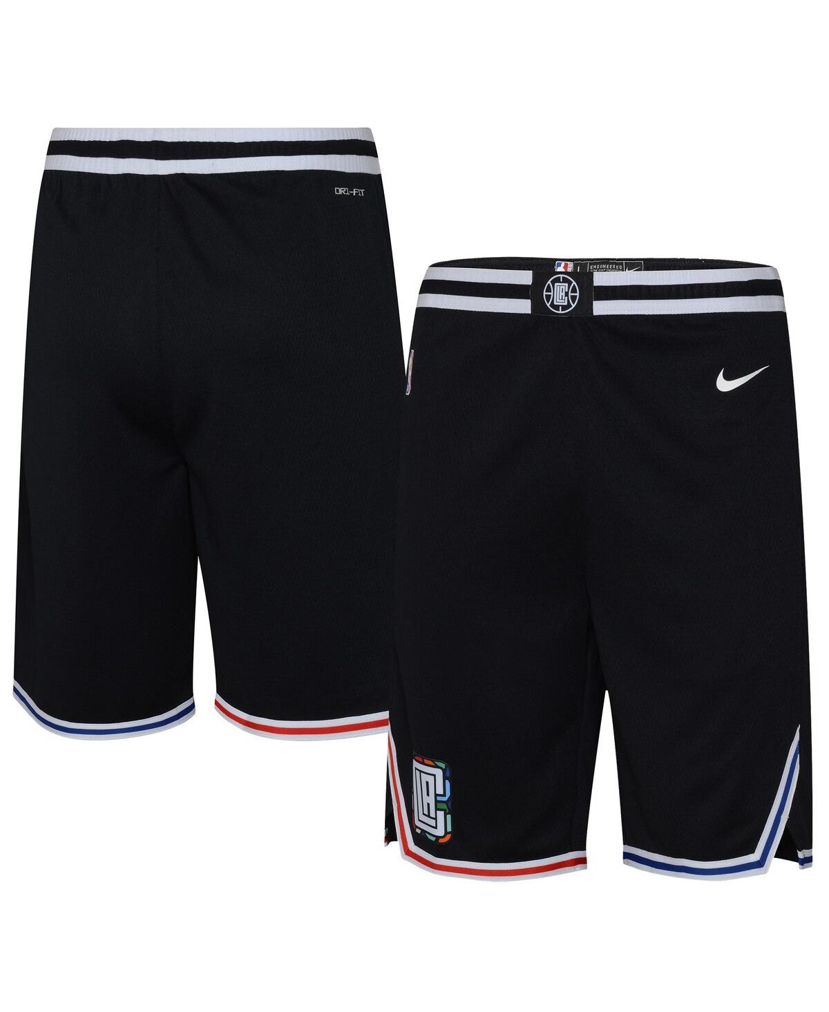 Shop Jordan Big Boys  Black La Clippers 2022/23 City Edition Swingman Shorts