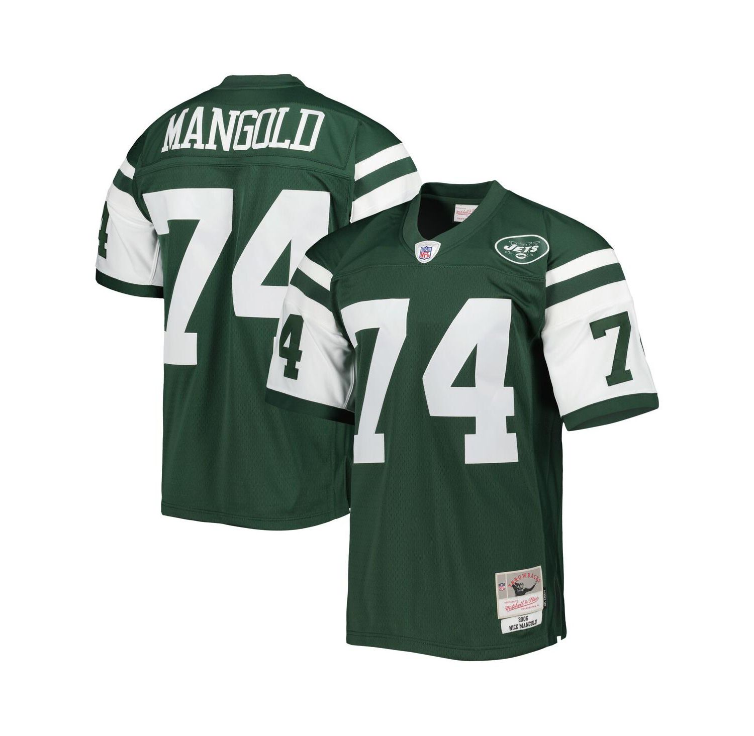 Men's Nick Mangold Green New York Jets 2006 Legacy Replica Jersey