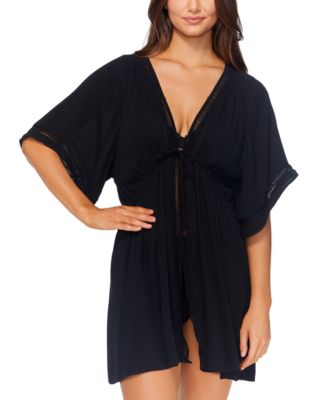 Raisins - Juniors' Costa Rica Tie-Front Tunic Cover-Up