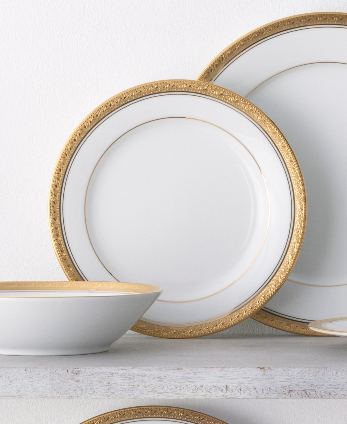 Noritake Crestwood Gold Set of 4 Salad Plates, Service For 4