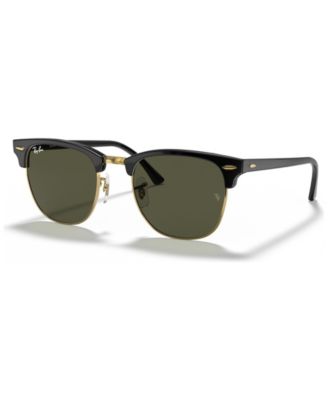 Unisex Low Bridge Fit Sunglasses, RB3016F CLUBMASTER CLASSIC 55