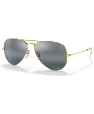 Unisex Polarized Sunglasses, RB3025 AVIATOR LARGE METAL
