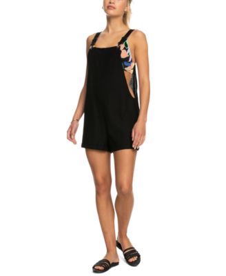 Roxy - Juniors' Cotton Silver Sky Again Shortalls