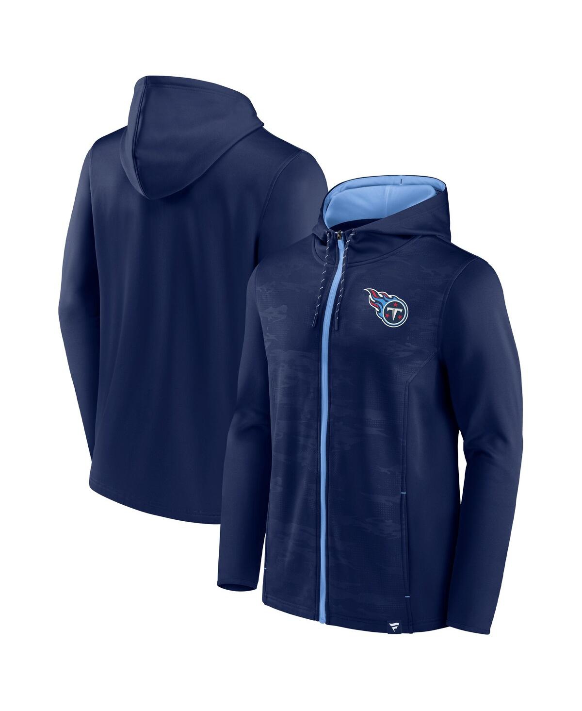 Men's Fanatics Light Blue Tennessee Titans Ball Carrier Full-Zip Hoodie - Light Blue