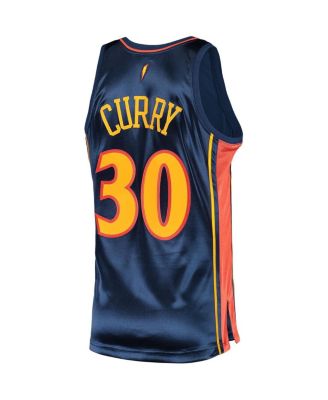 Men's Stephen Curry Navy Golden State Warriors 2009 Hardwood Classics Authentic Jersey
