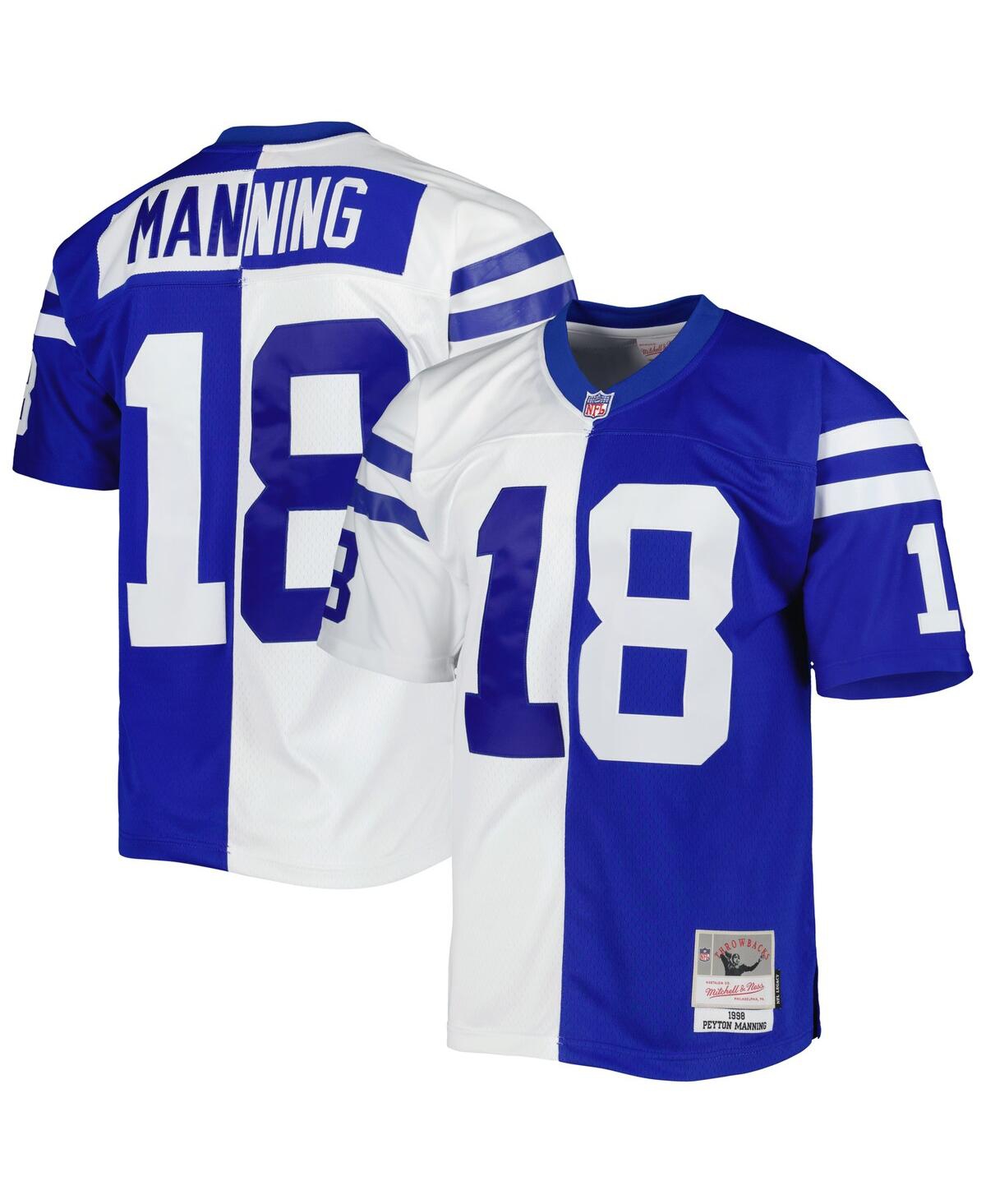 Men's Mitchell & Ness Peyton Manning White Indianapolis Colts 1998 Split Legacy Replica Jersey - White