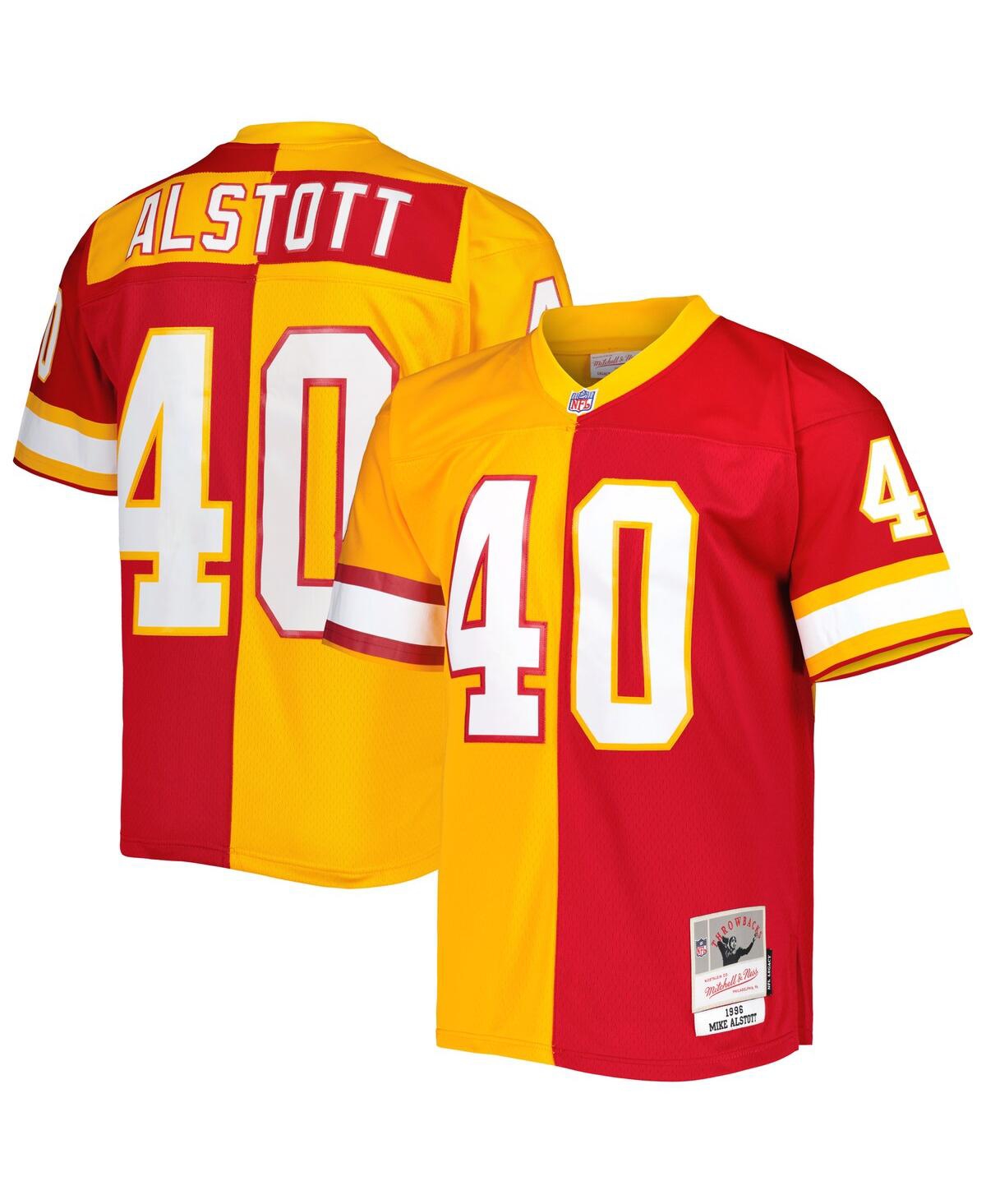 Men's Mitchell & Ness Mike Alstott Red Tampa Bay Buccaneers 1996 Split Legacy Replica Jersey - Red