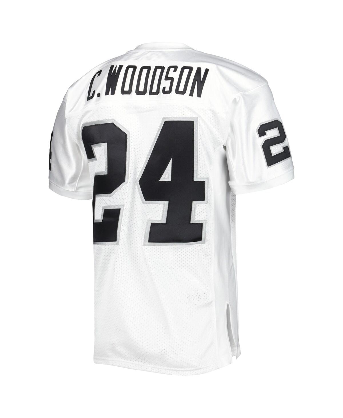 Men's Mitchell & Ness Charles WoodsonLas Vegas Raiders 2002 Super Bowl Xxxvii Authentic Retired Player Jersey - White