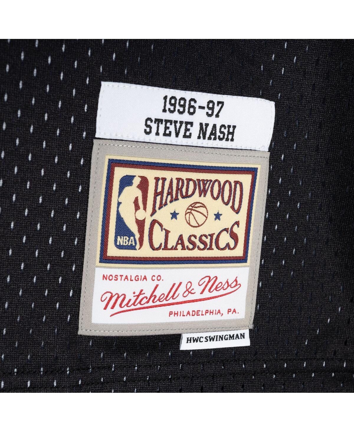 Men's Mitchell & Ness Steve Nash Black Phoenix Suns Hardwood Classics 1996-97 Split Swingman Jersey - Black