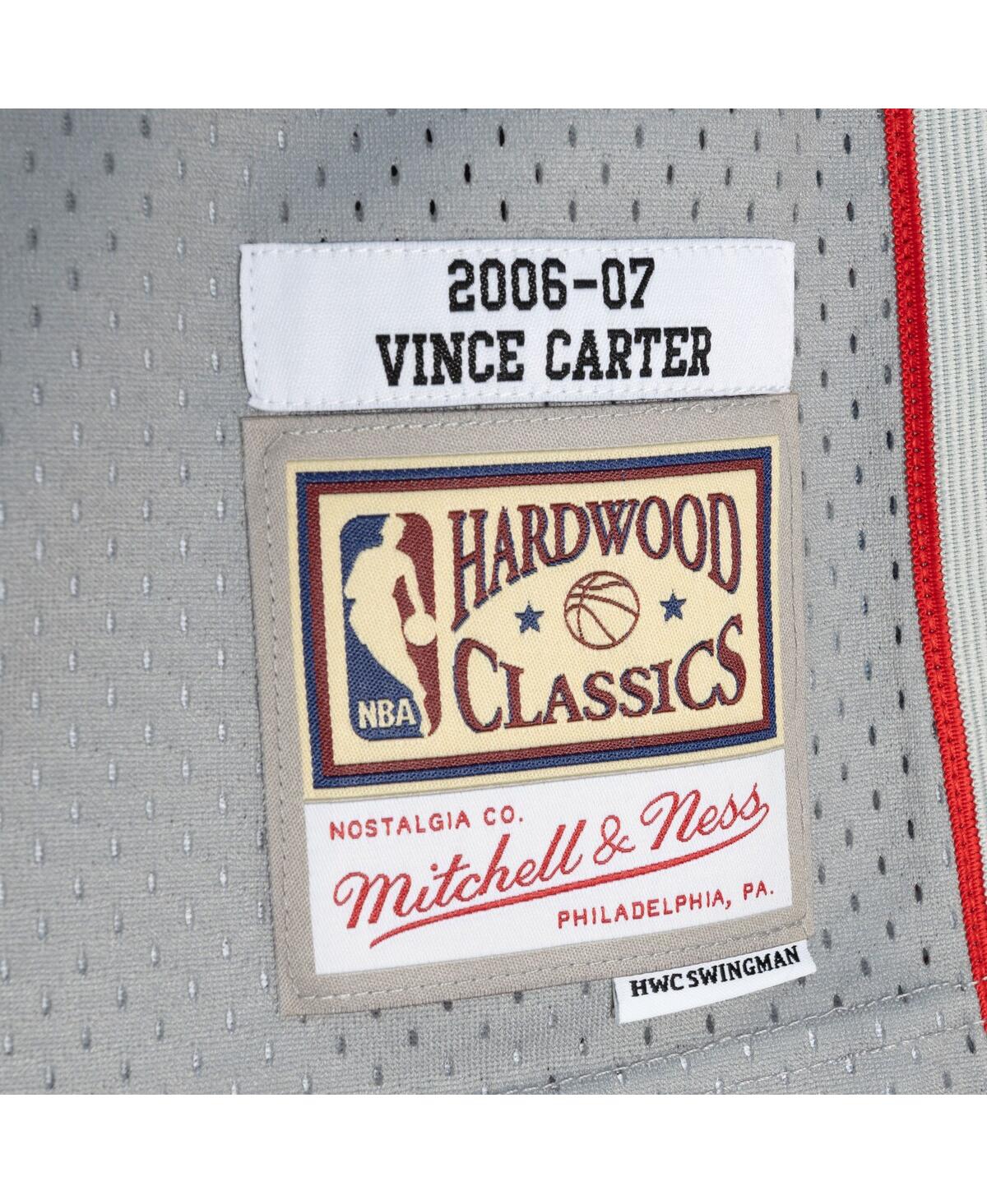 Men's Mitchell & Ness Vince Carter Gray New Jersey Nets Hardwood Classics 2006-07 Split Swingman Jersey - Gray