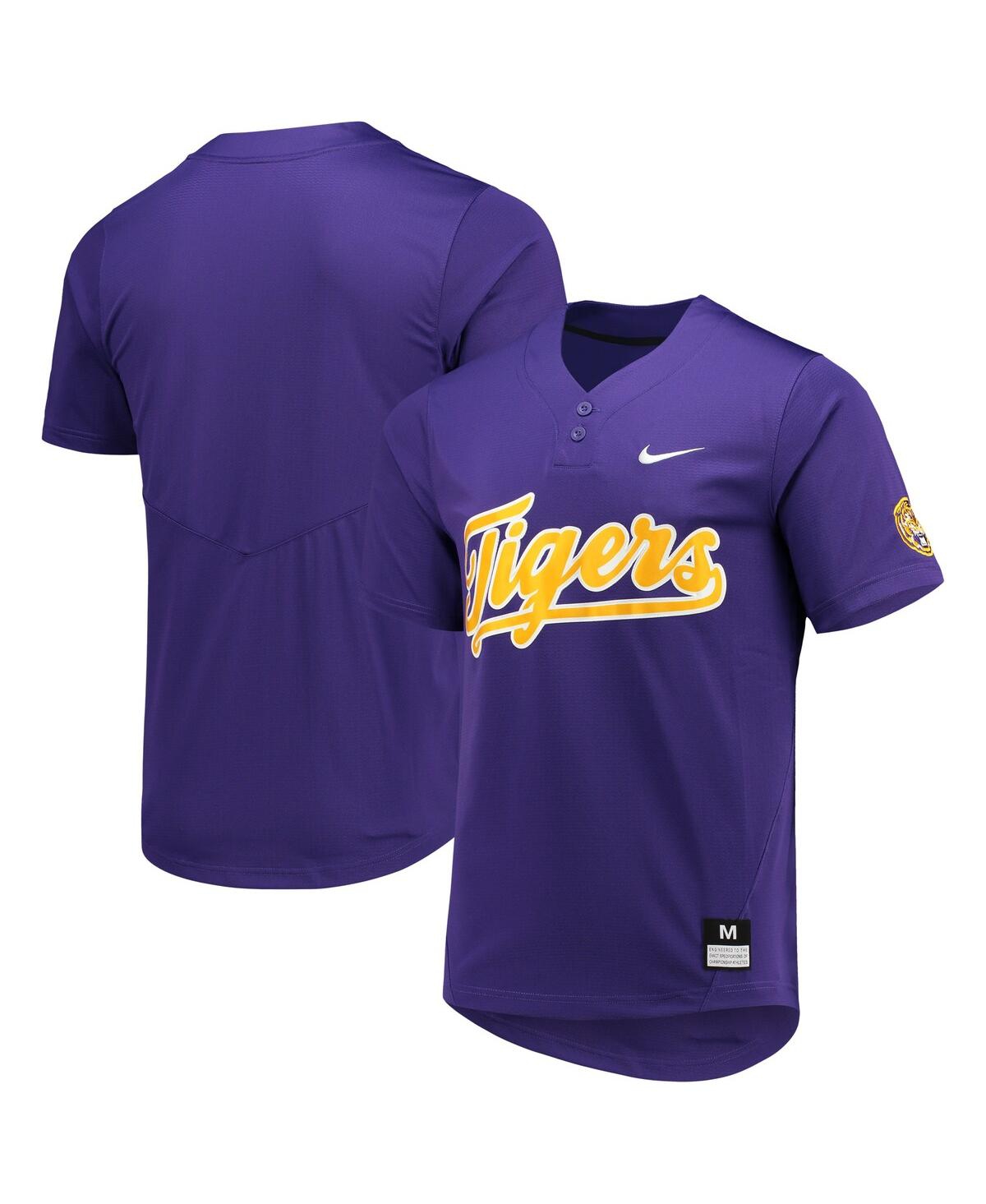 Men's and Women's NikeLsu Tigers Two-Button Replica Softball Jersey - Purple