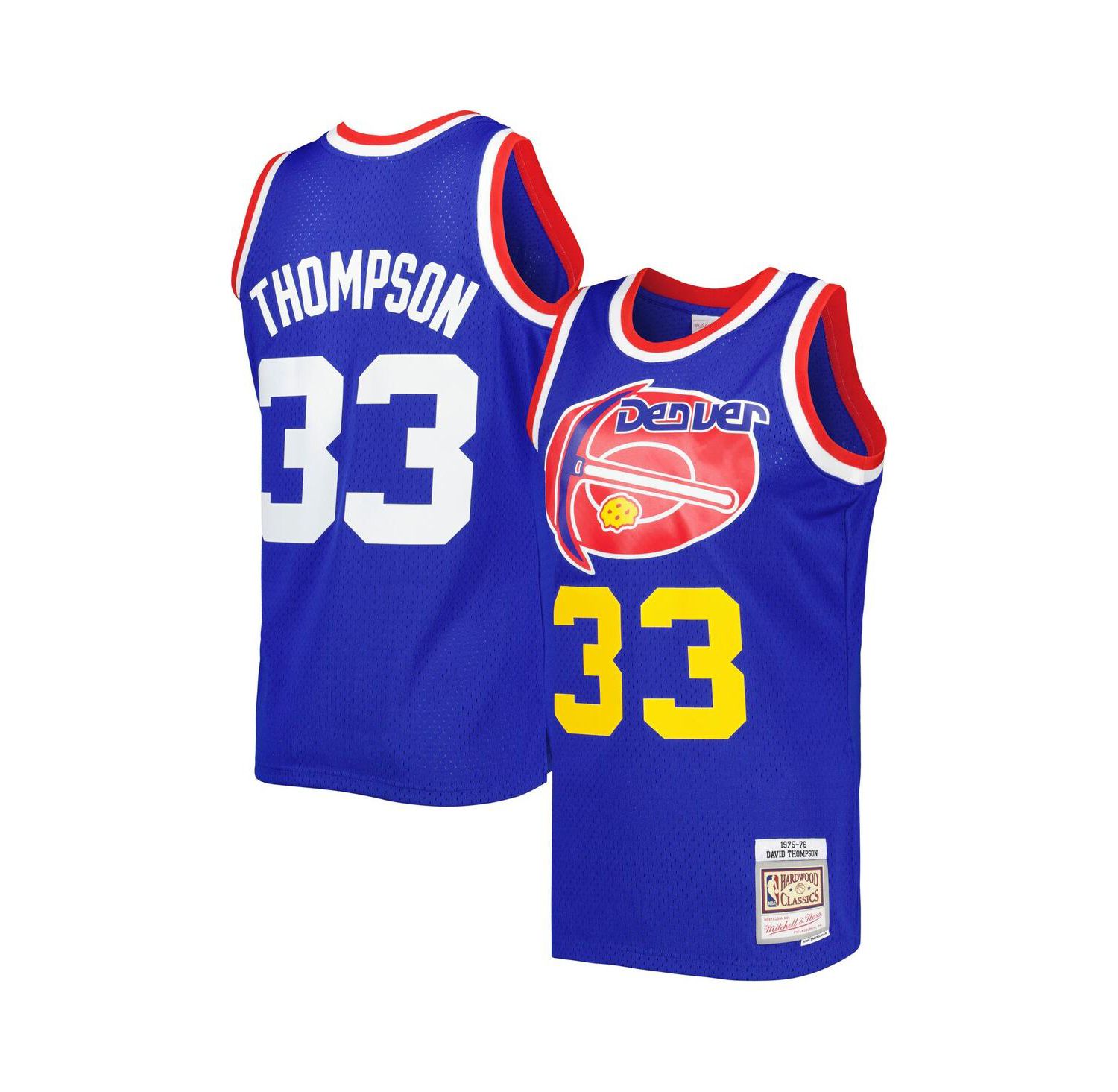 Men's David Thompson Royal Denver Nuggets Hardwood Classics 1975-76 Swingman Jersey