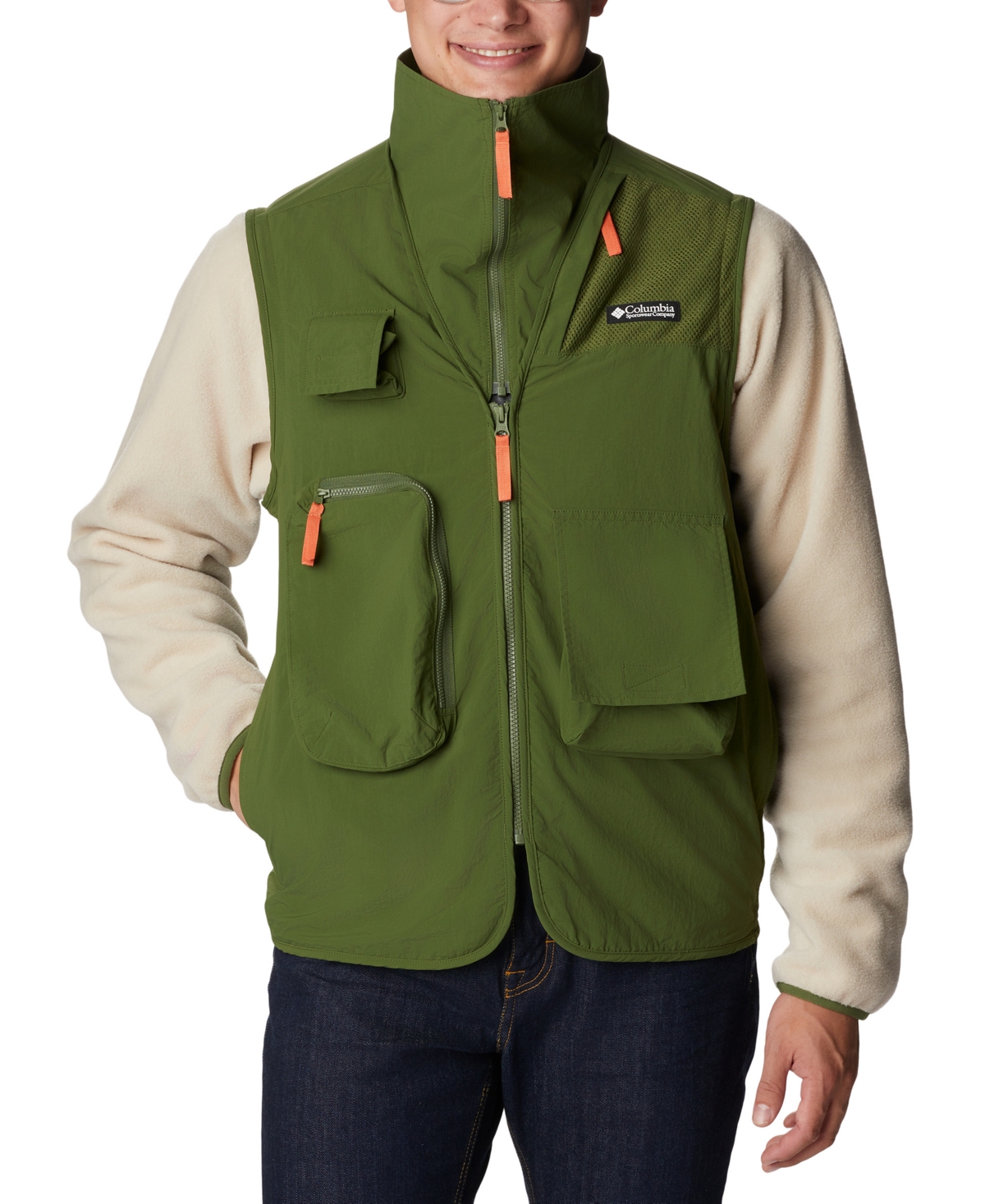 Columbia Men's Skeena River Colorblocked Mix-Media Jacket with Removable Sleeves