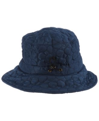 Quilted Big Brim Rain Hat