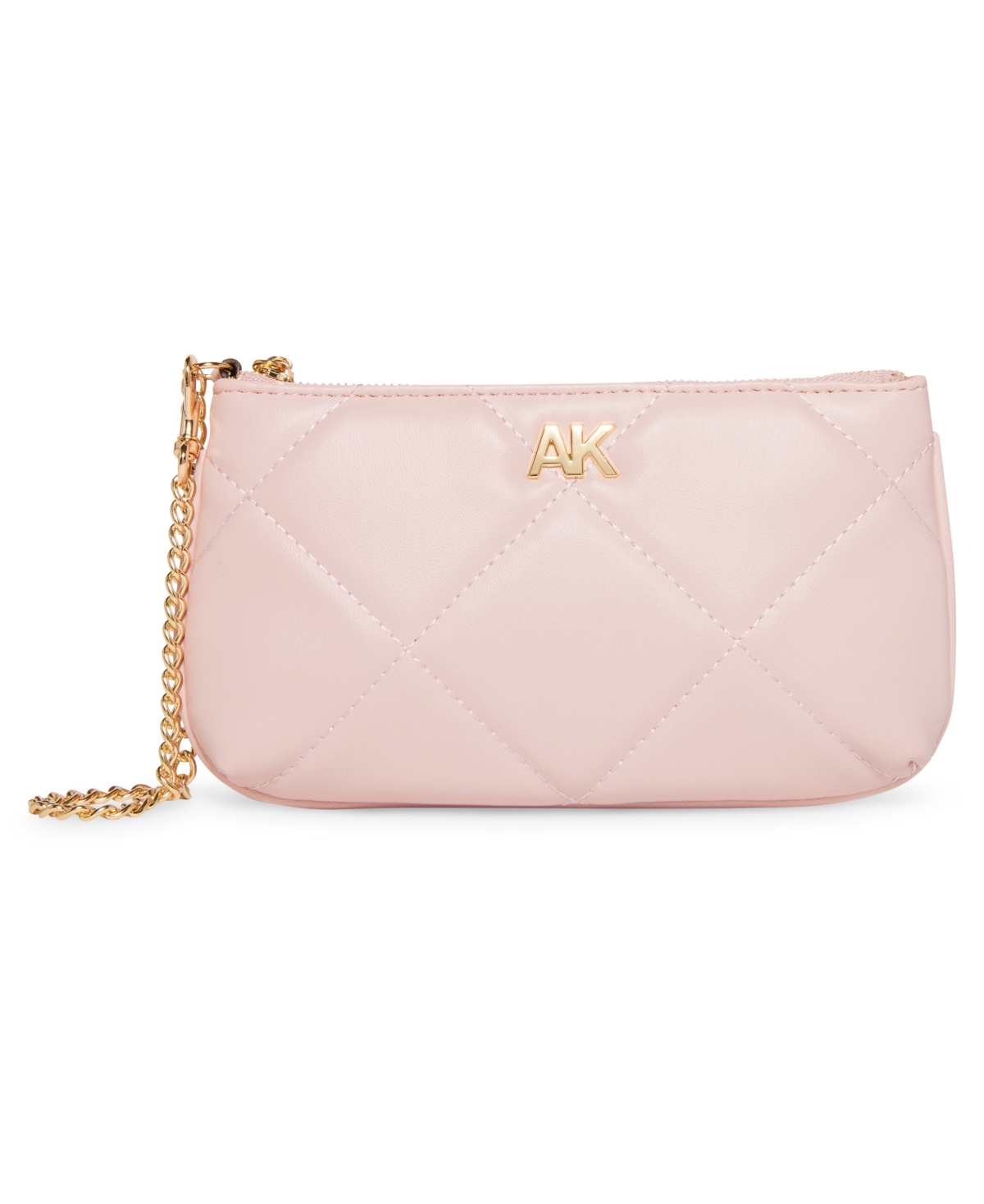 ANNE KLEIN WOMEN'S QUILTED POUCH WRISTLET WITH CHAIN 