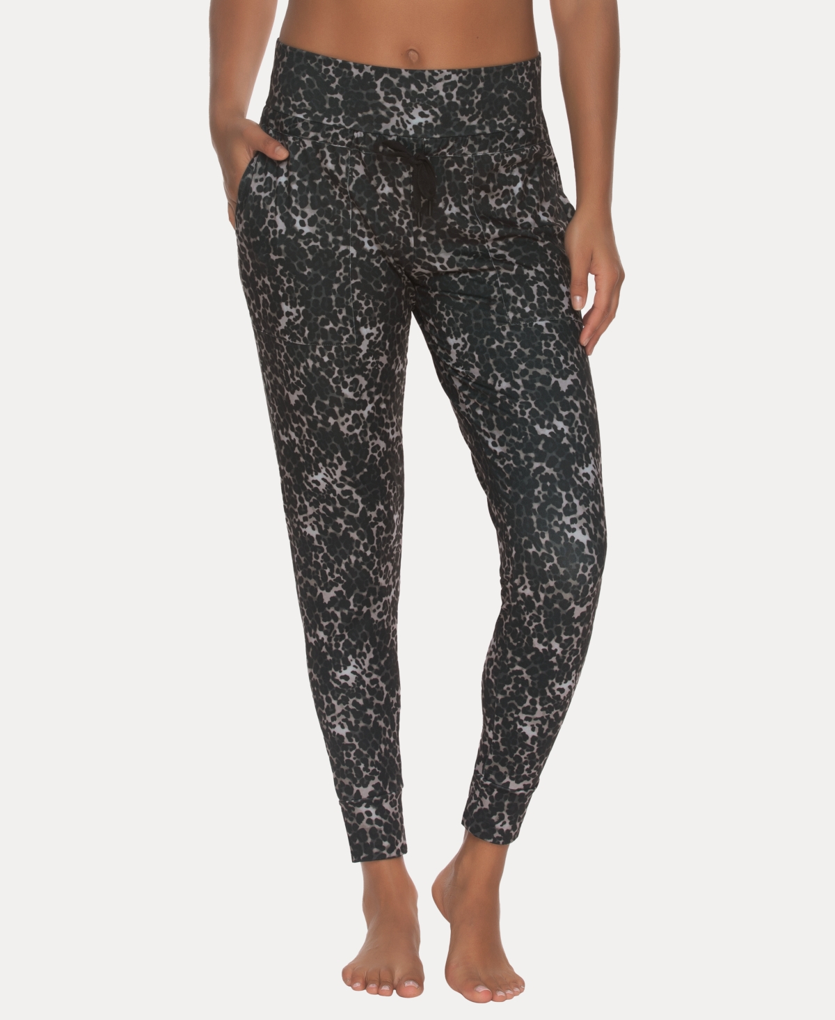 Shop Felina Velvety Soft Loungewear Jogger Pants In Black Leopard