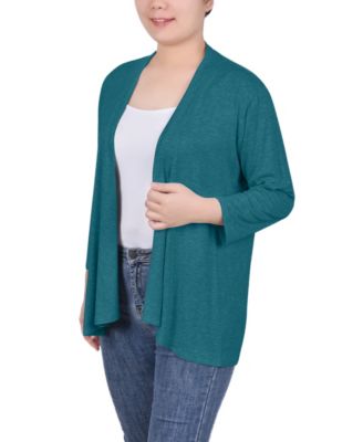 Women's Solid 3/4 Sleeve Cardigan