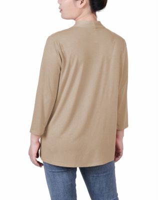 Women's Solid 3/4 Sleeve Cardigan