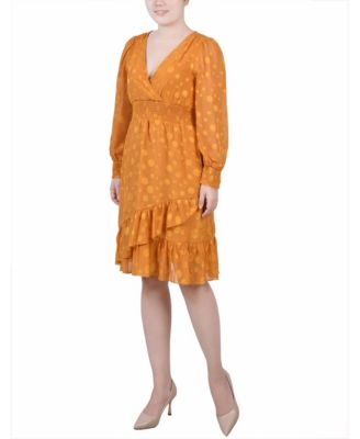 Women's Long Sleeve Smocked Waist Dress