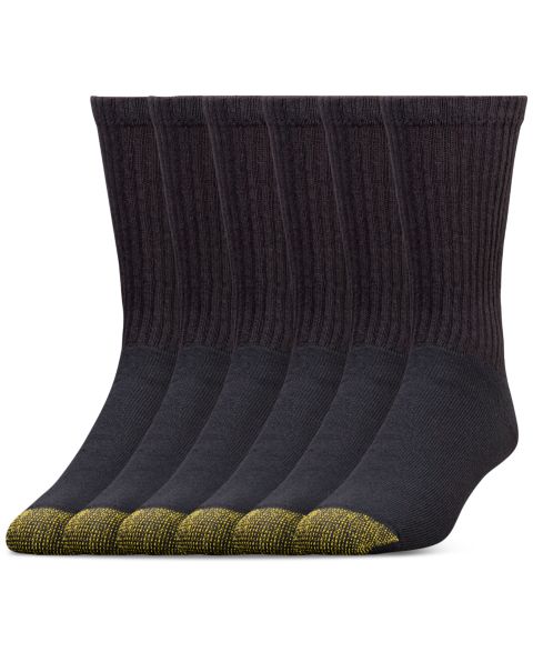 Носки Athletic для мужчин, средней высоты, 6 шт. — Gold Toe, цвет: Чёрный