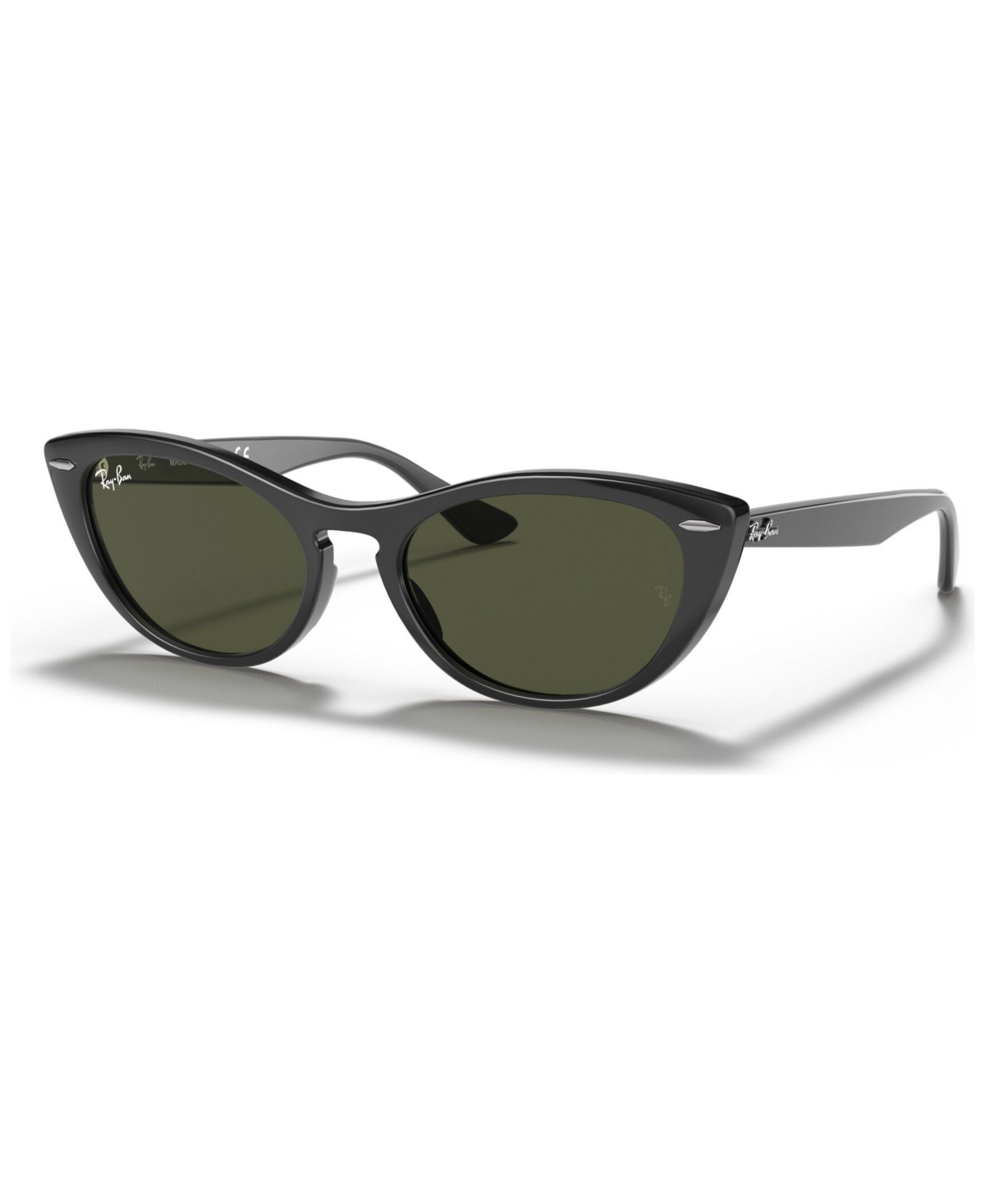 Ray Ban Cat-eye Monochromatic Sunglasses In Black,green