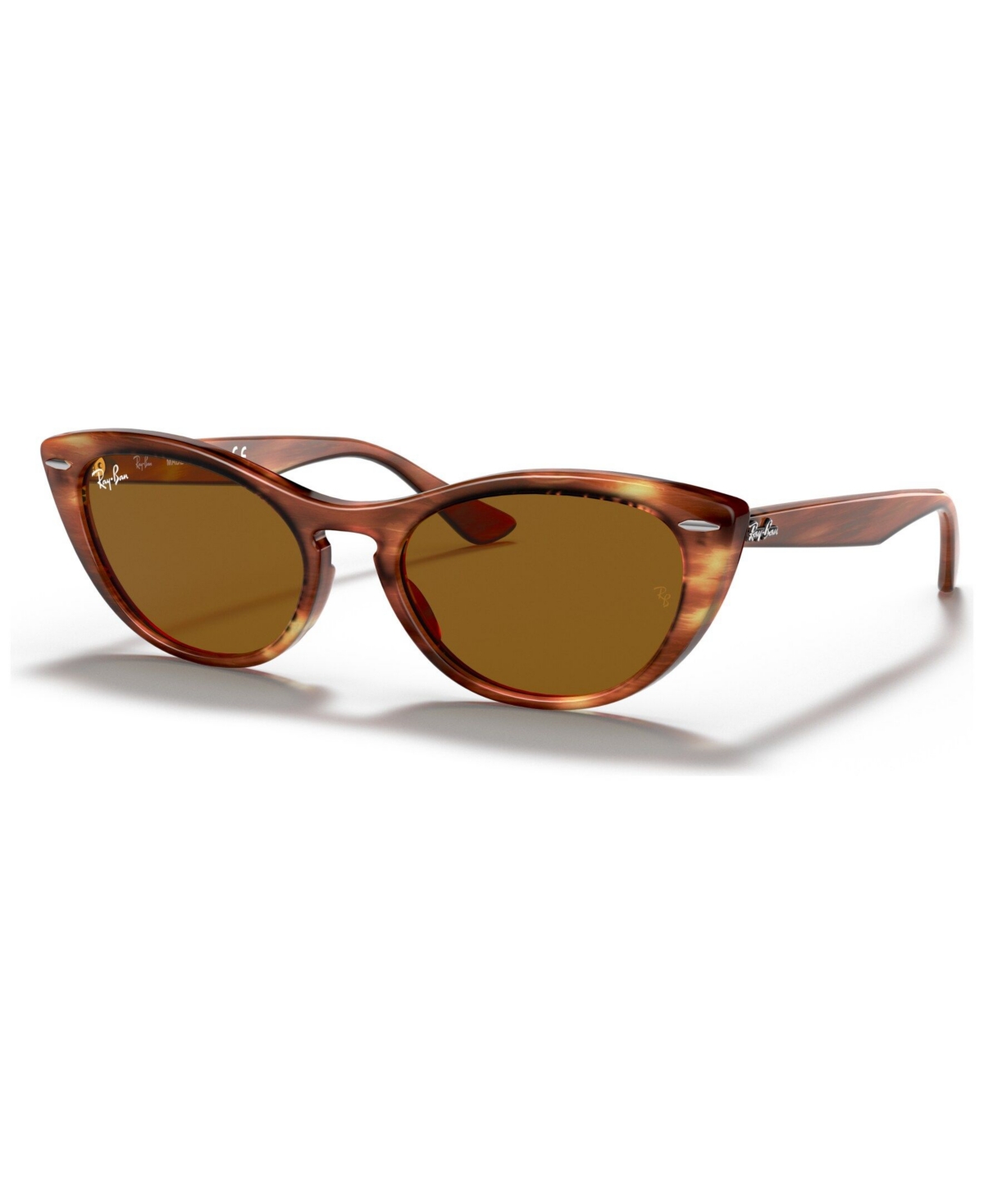 Ray Ban Nina Sunglasses In Stripped Brown,brown