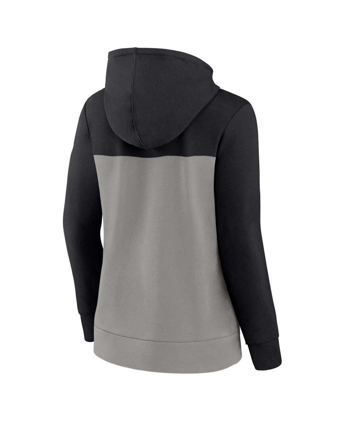 Fanatics Women's  Black, Gray Chicago White Sox Take The Field Colorblocked Hoodie Full-zip Jacket In Black,gray