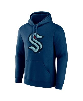 Men's Deep Sea Blue Seattle Kraken Primary Logo Pullover Hoodie