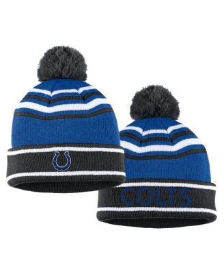 Women's Royal Indianapolis Colts Colorblock Cuffed Knit Hat with Pom and Scarf Set