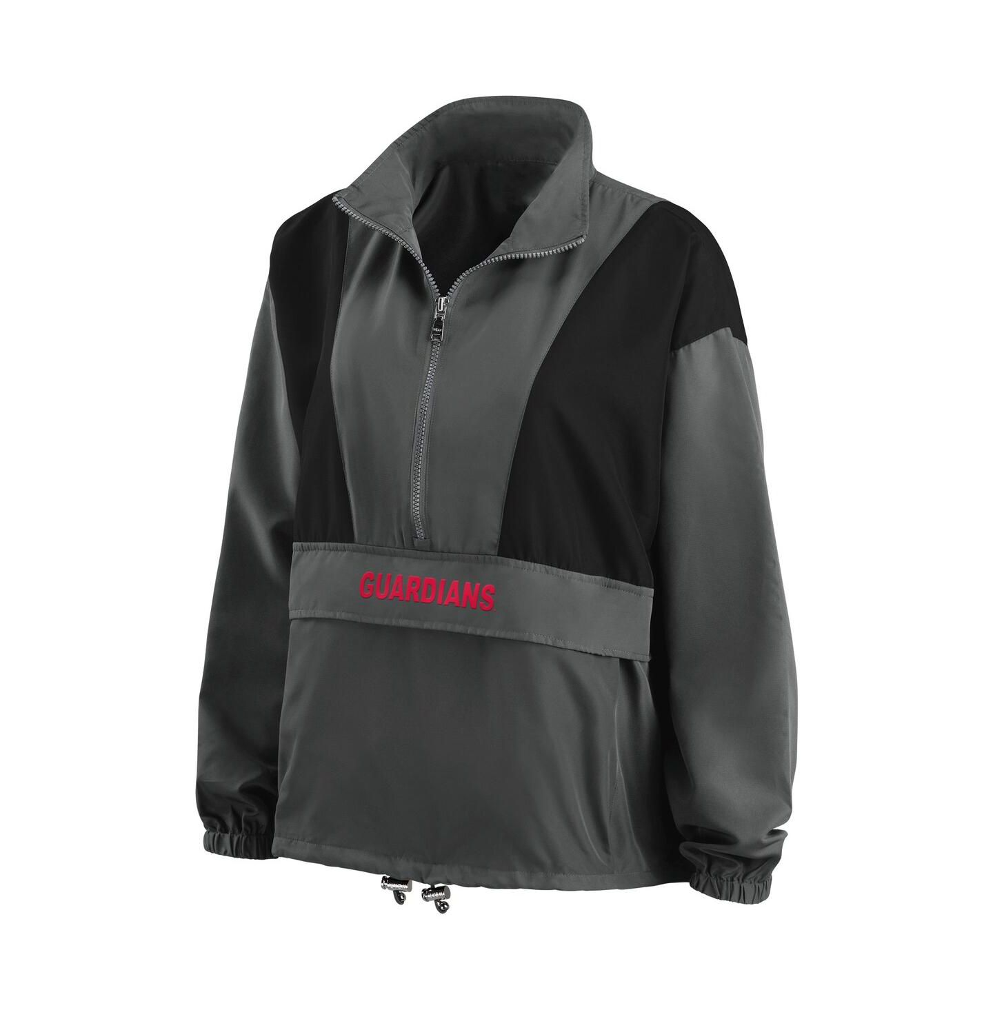 Женская куртка WEAR by Erin Andrews Charcoal Cleveland Guardians Packable Half-Zip — фото 3
