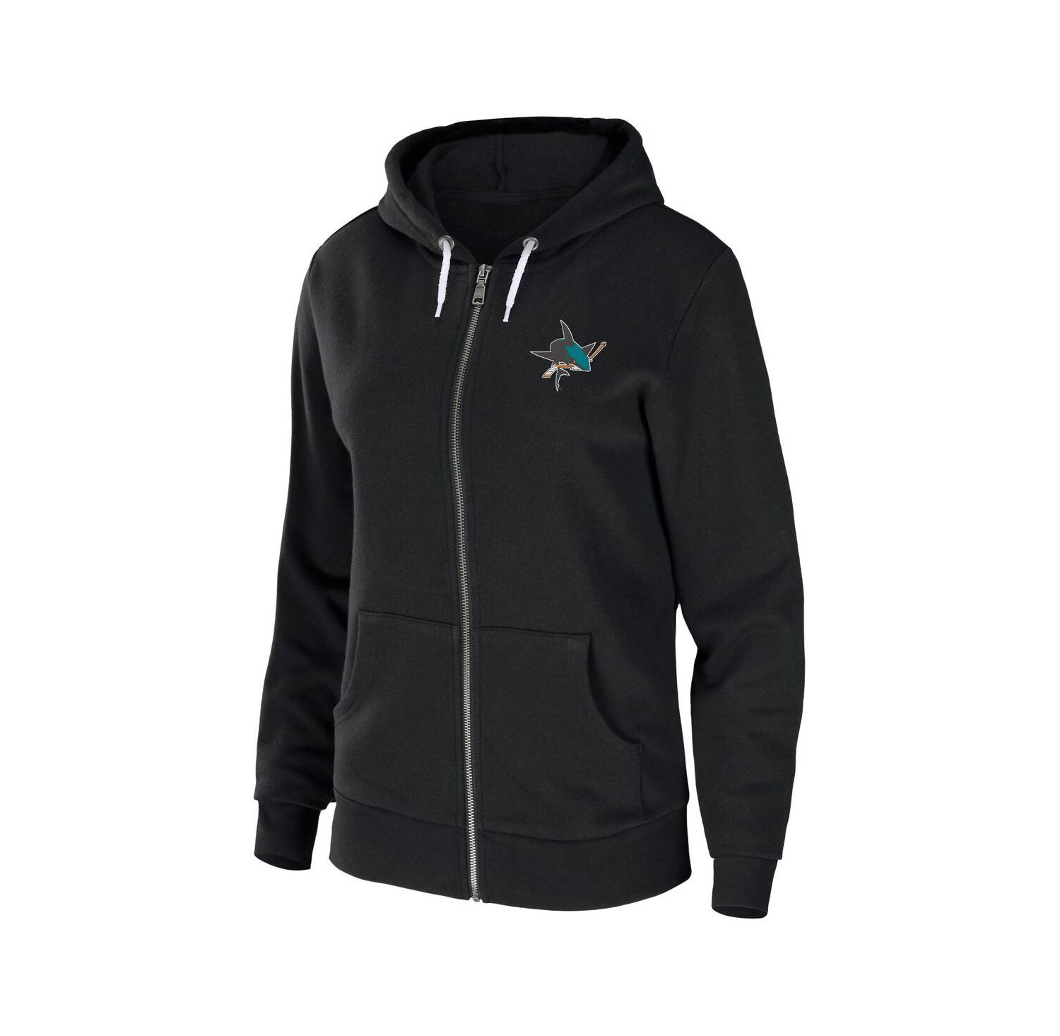 Women's Black San Jose Sharks Sponge Fleece Full-Zip Hoodie