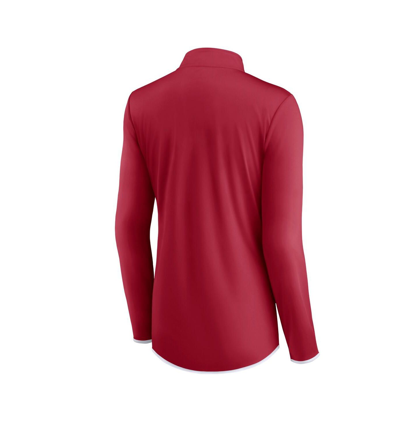 Женский топ Fanatics Crimson Oklahoma Sooners Worth the Drive Quarter-Zip — фото 2