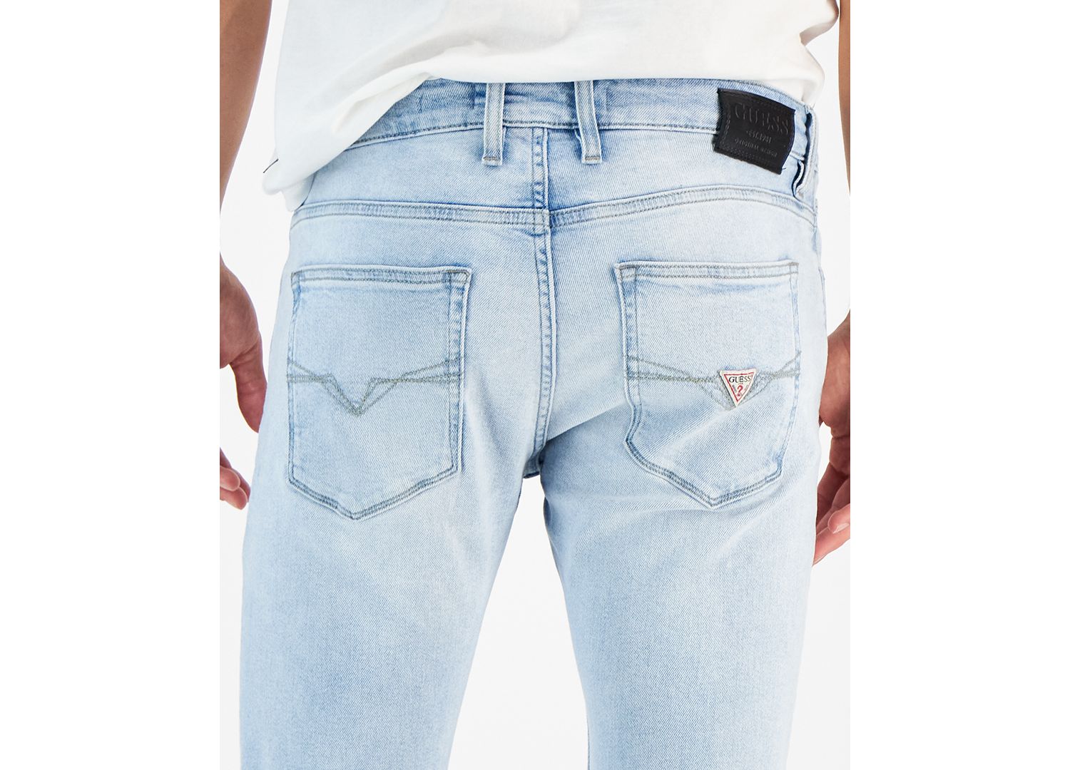 Men's Light-Wash Slim Tapered Fit Jeans