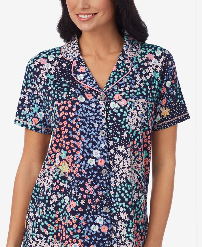 Cuddl Duds Women's Printed NotchedCollar Capri Pajamas Set & Reviews