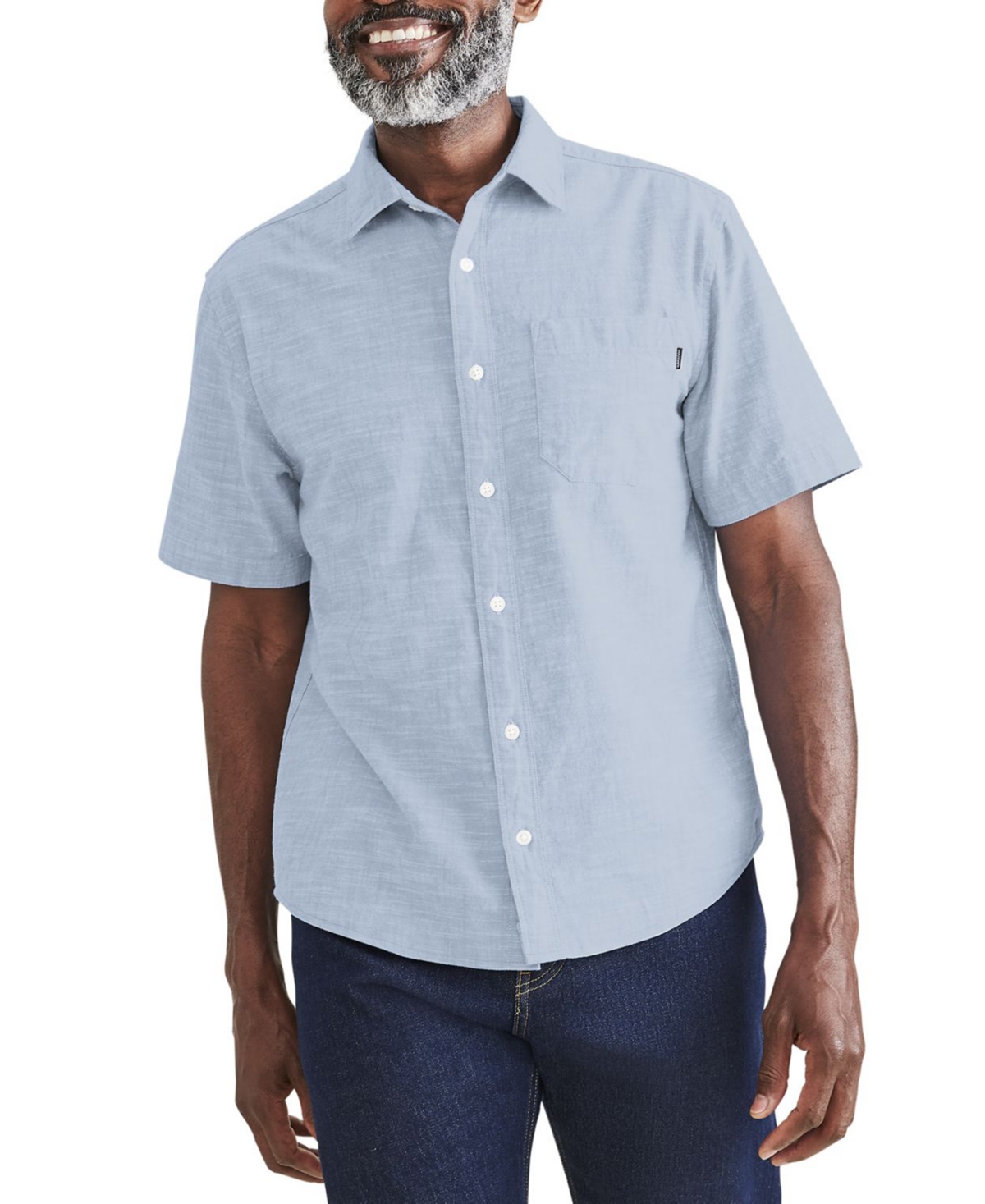 Dockers Men's Short-sleeve Casual Regular-fit Shirt In Current