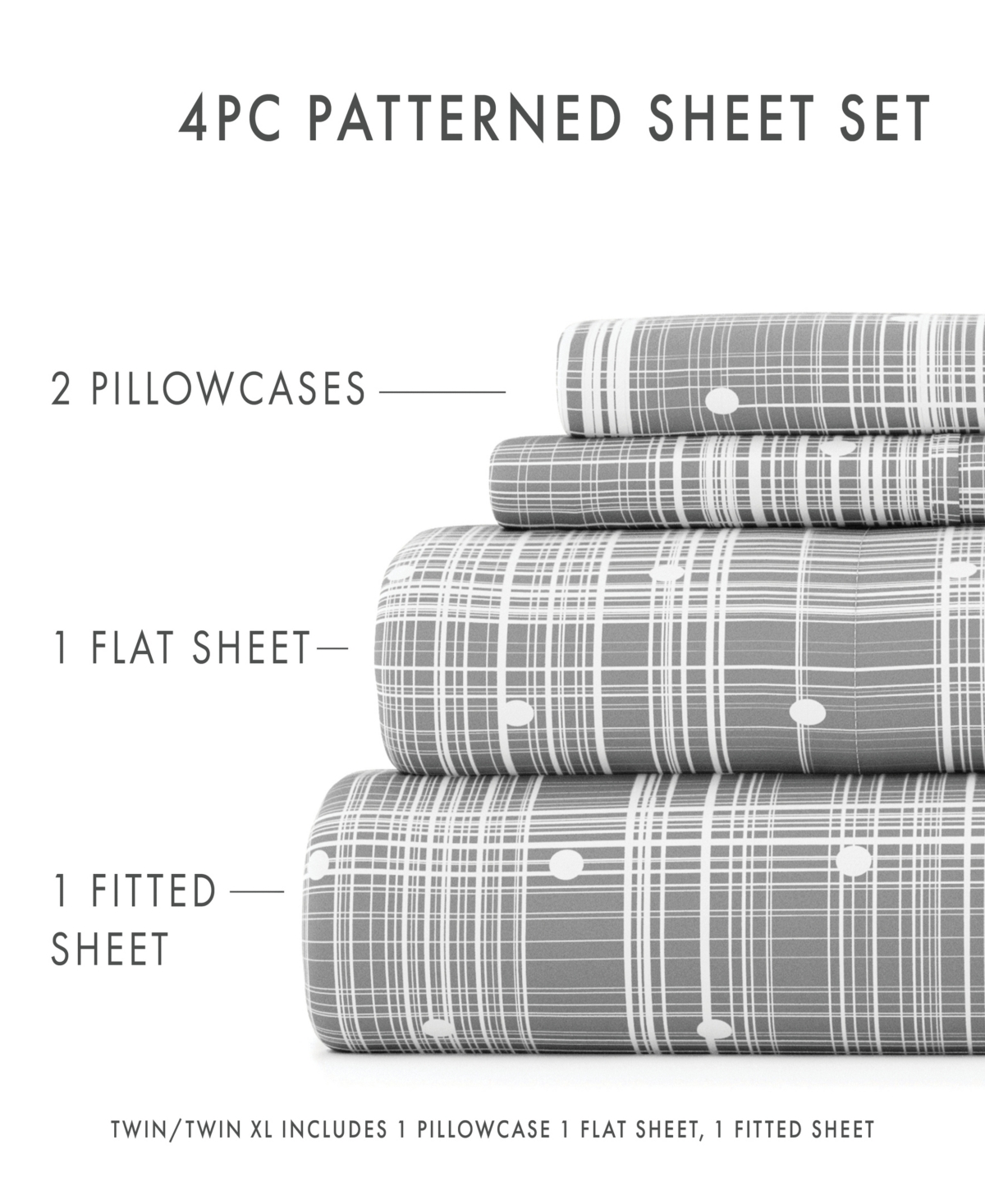 The Timeless Classics by Home Collection Premium Ultra Soft Pattern 4 Piece Bed Sheet Set - Cal