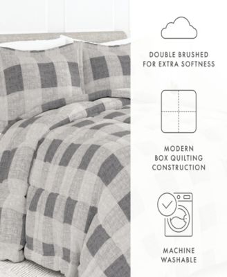 Ultra Soft Gingham 3-Pc. Comforter Set, King