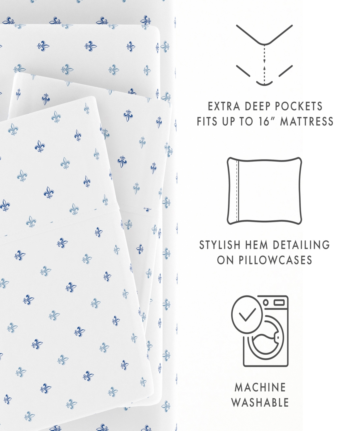 The Boho & Beyond Premium Ultra Soft Pattern 4 Piece Bed Sheet Set by Home Collection -