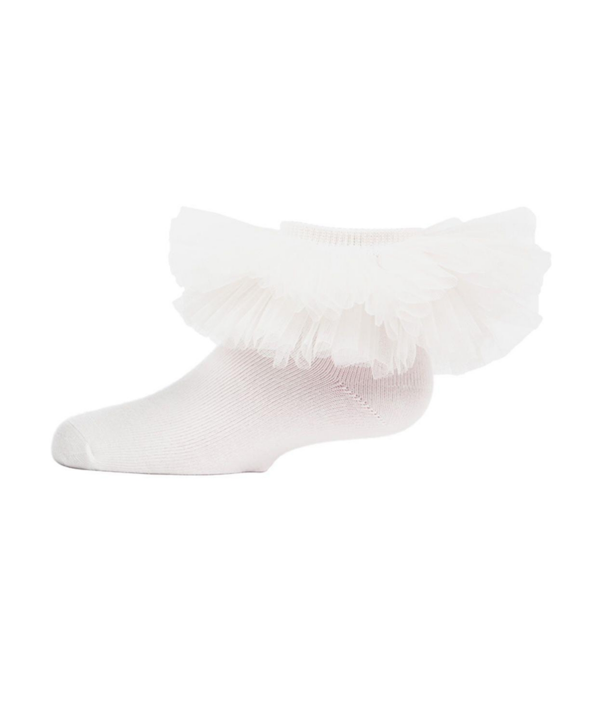 MeMoi Big Girls Oversized Tutu Ballerina Anklet Socks