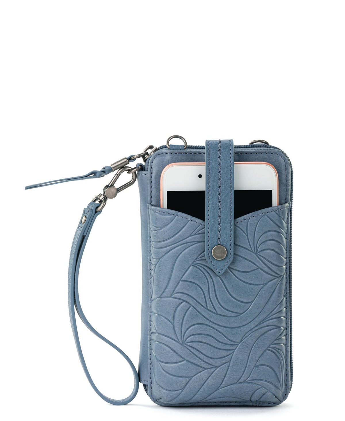 The Sak Women's Silverlake Smartphone Crossbody Handbag In Maritime Wave Emboss