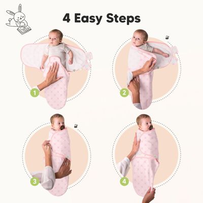 3pk Soothe Baby Swaddle, Organic Baby Swaddle Sleep Sacks, Newborn, Infant Swaddle Sack