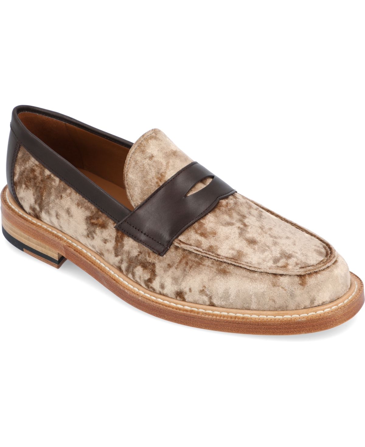 Taft Fitz Suede Penny Loafer In Champagne