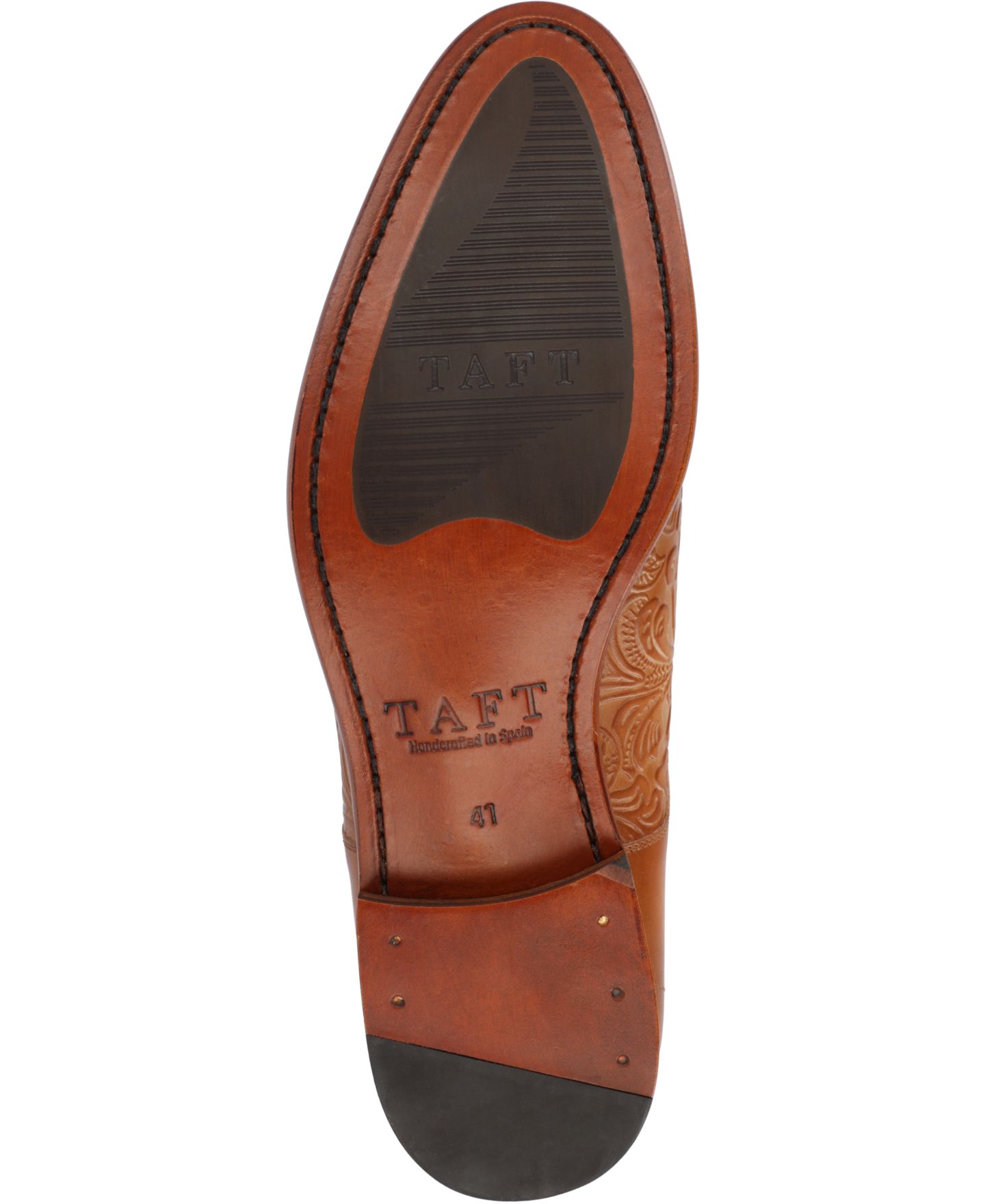 Обувь Taft Men's Lucca Embossed Floral Leather Monk Strap Dress Shoes, цвет: Медовый с принтом — фото 3
