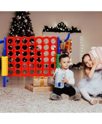 4-in-A Row Giant Game Set w/Basketball Hoop for Family